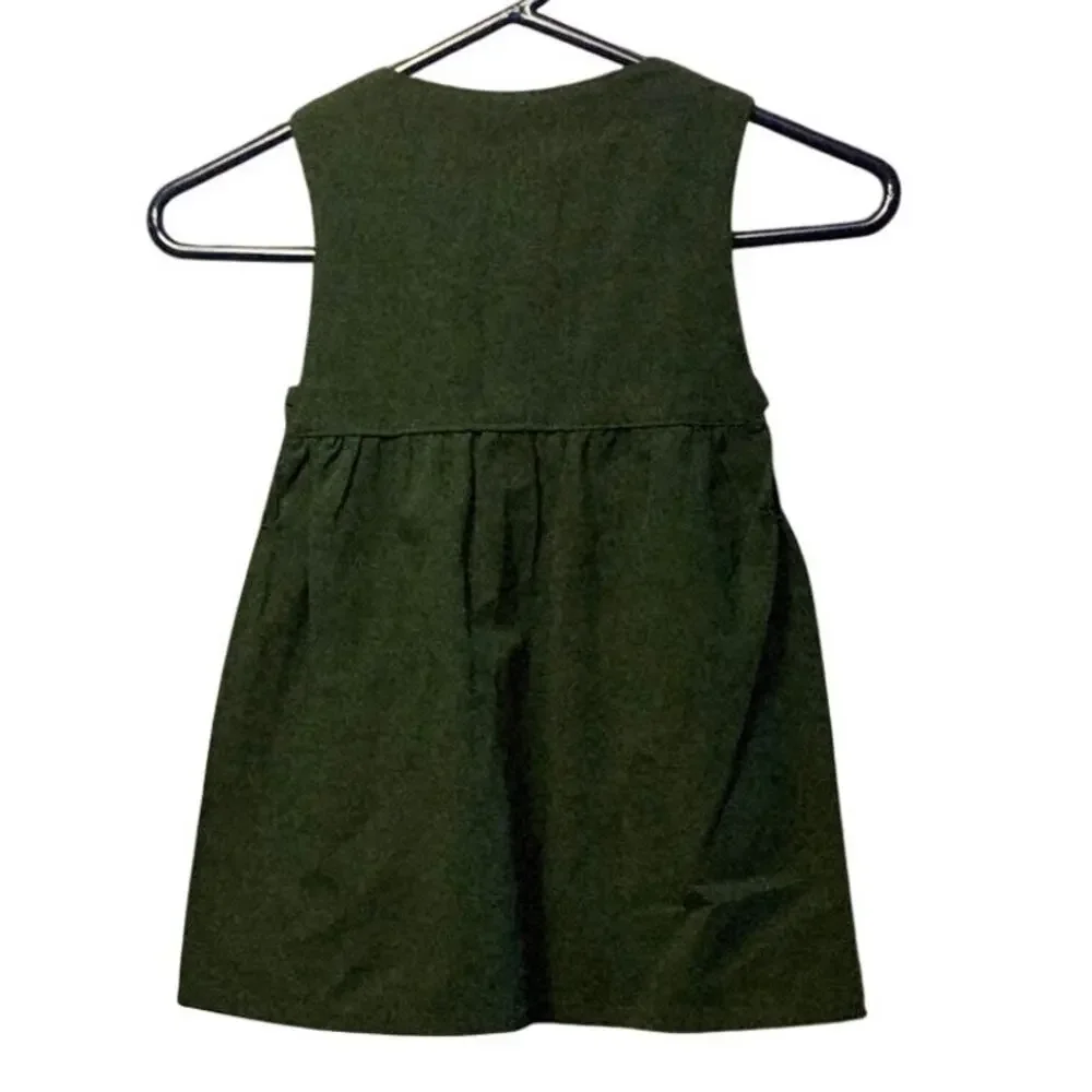 Mexico embroidered green dress size girls 8